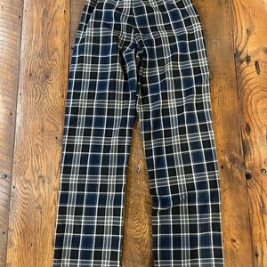 Plaid Black and White Pants